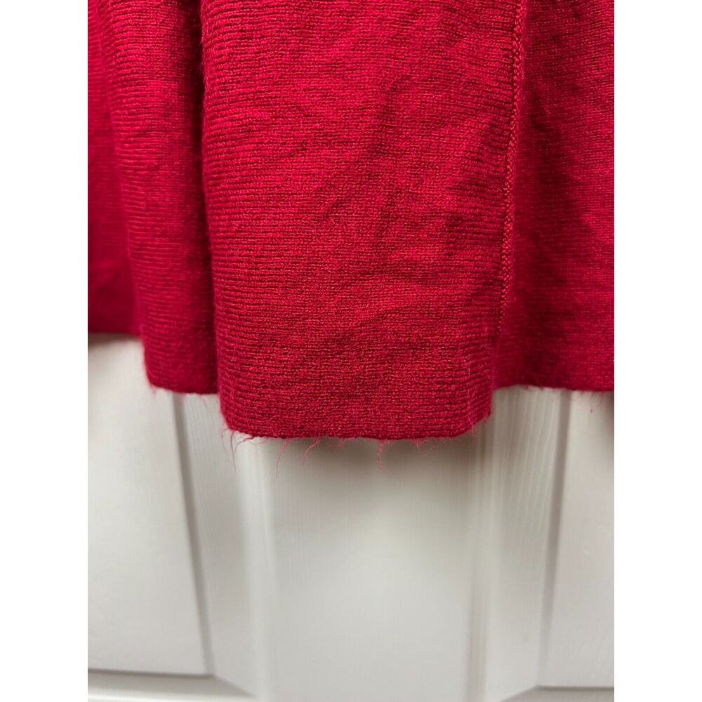 Classic Red Jones New York Sweater Dress Medium Shawl Collar‎ Knit - Picture 6 of 9